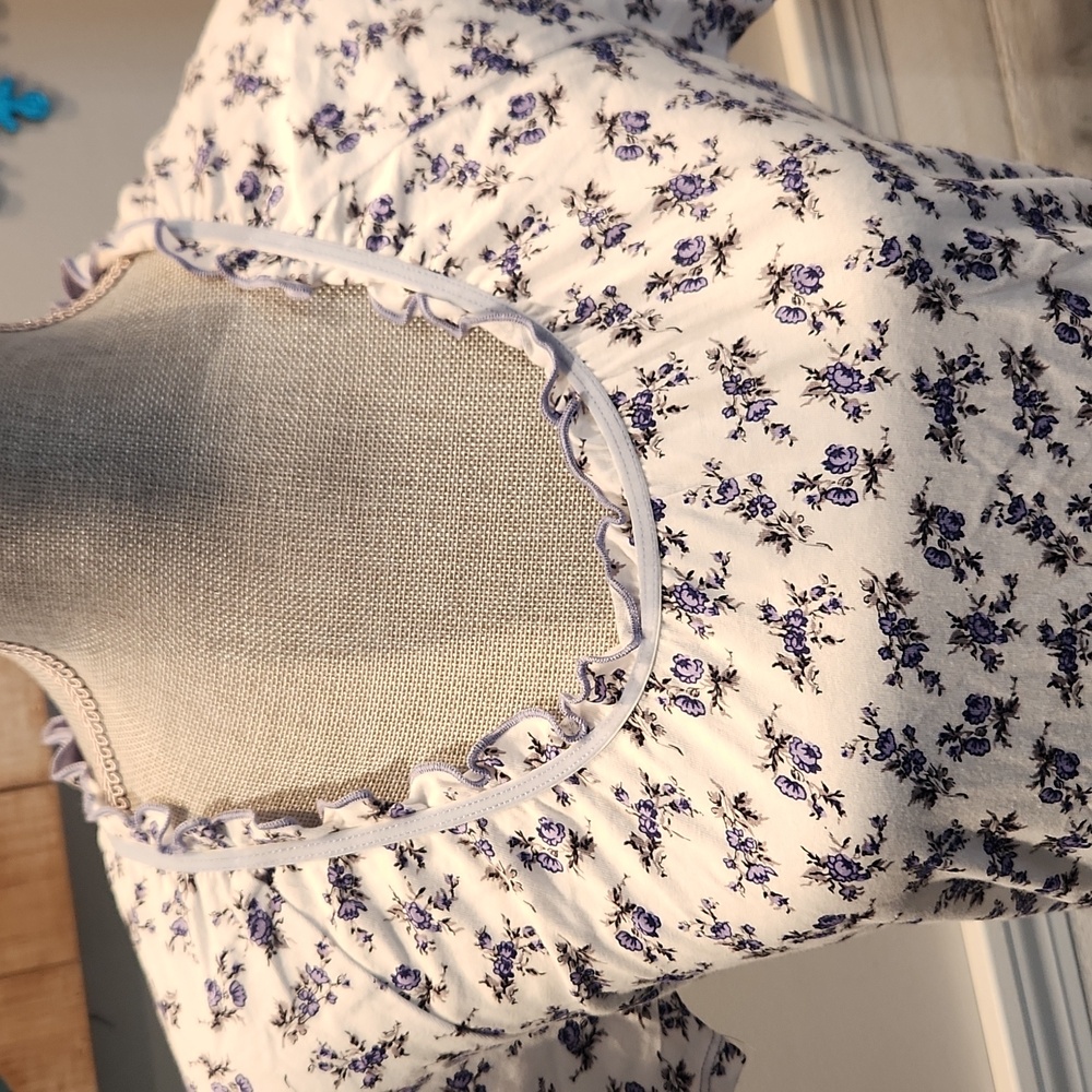 NWT Nautica Floral Sleepwear Women's sz S 100% cotton Nightgown - Picture 2 of 6